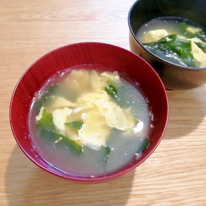 コンソメで♪卵ワカメスープ